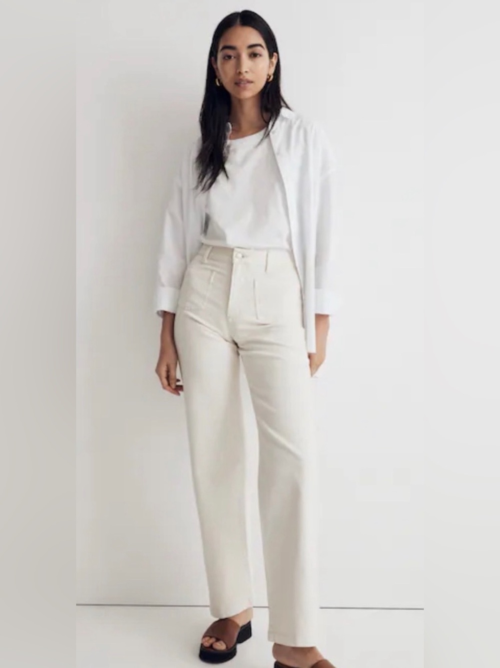 Madewell Perfect Vintage Wide Leg White Jeans
